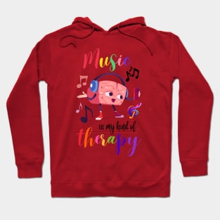 Global Aphasia Awareness for Elderly's Love - Music is My Kind of Therapy Hoodie